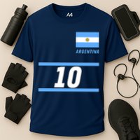 Argentina Soccer Jersey Number 10 Cooling Performance Crew T-Shirt
