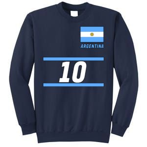 Argentina Soccer Jersey Number 10 Sweatshirt