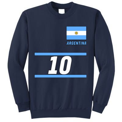 Argentina Soccer Jersey Number 10 Sweatshirt