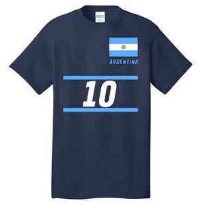 Argentina Soccer Jersey Number 10 Tall T-Shirt