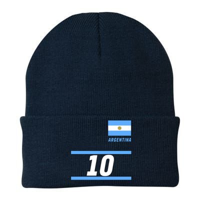 Argentina Soccer Jersey Number 10 Knit Cap Winter Beanie