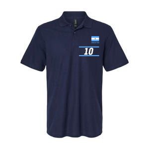 Argentina Soccer Jersey Number 10 Softstyle Adult Sport Polo