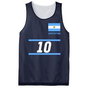 Argentina Soccer Jersey Number 10 Mesh Reversible Basketball Jersey Tank