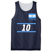 Argentina Soccer Jersey Number 10 Mesh Reversible Basketball Jersey Tank