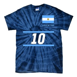 Argentina Soccer Jersey Number 10 Tie-Dye T-Shirt