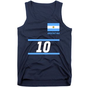 Argentina Soccer Jersey Number 10 Tank Top