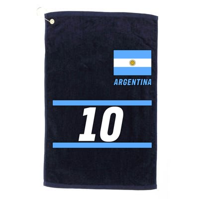 Argentina Soccer Jersey Number 10 Golf Towel