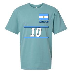 Argentina Soccer Jersey Number 10 Sueded Cloud Jersey T-Shirt