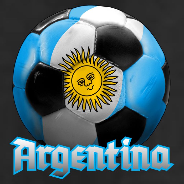 Argentina Soccer Logo 7 Panel Mesh Trucker Snapback Hat