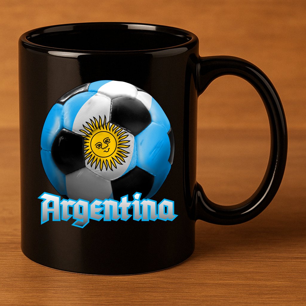 Argentina Soccer Logo 11oz C Handle Ceramic Mug