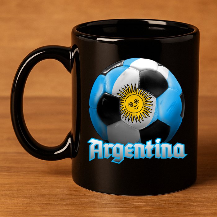 Argentina Soccer Logo 11oz C Handle Ceramic Mug