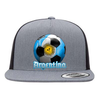 Argentina Soccer Logo Flat Bill Trucker Hat