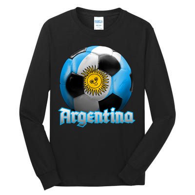 Argentina Soccer Logo Tall Long Sleeve T-Shirt