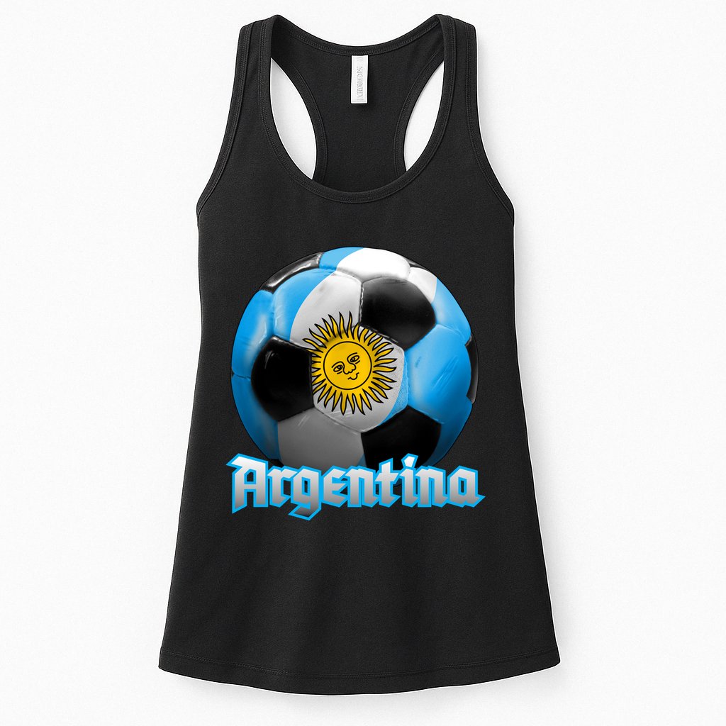 Argentina Soccer Logo Womens Tank Top