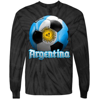 Argentina Soccer Logo Tie-Dye Long Sleeve Shirt