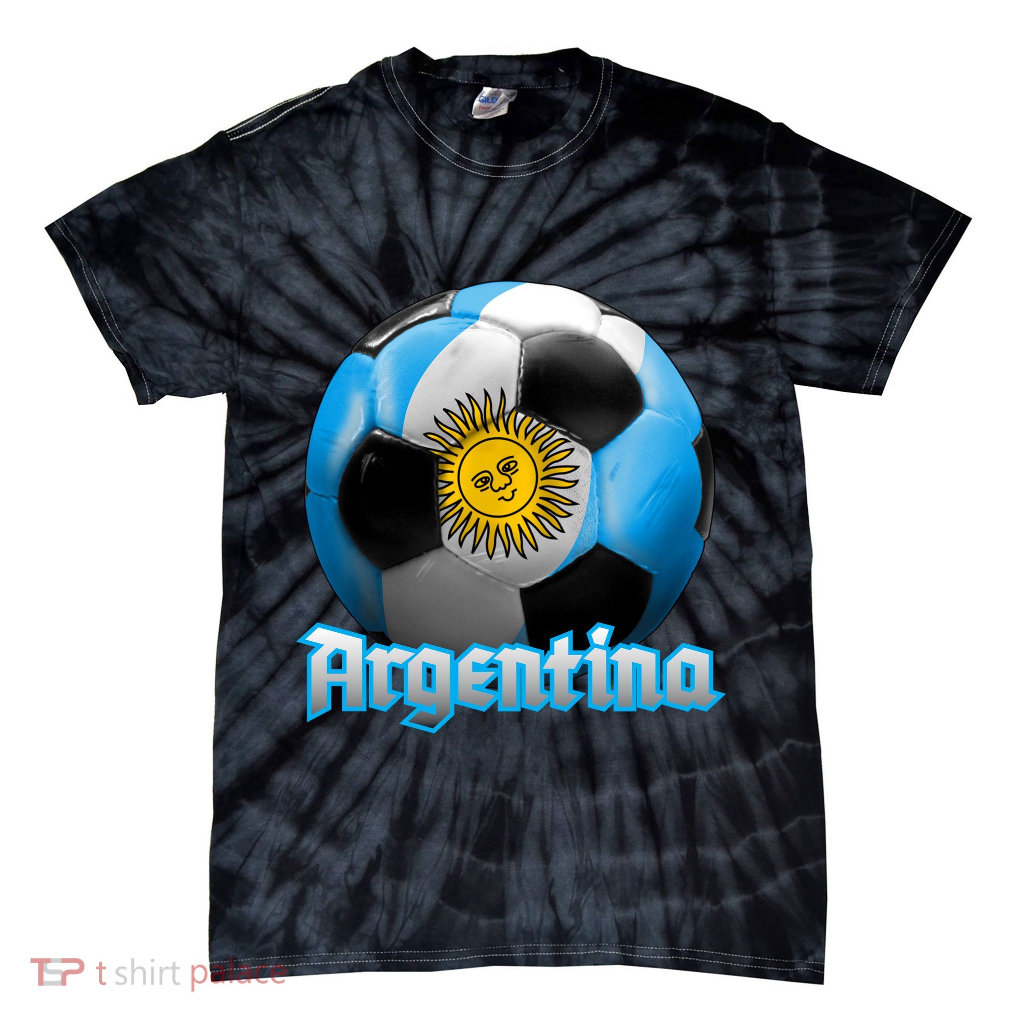 Argentina Soccer Logo Tie-Dye T-Shirt