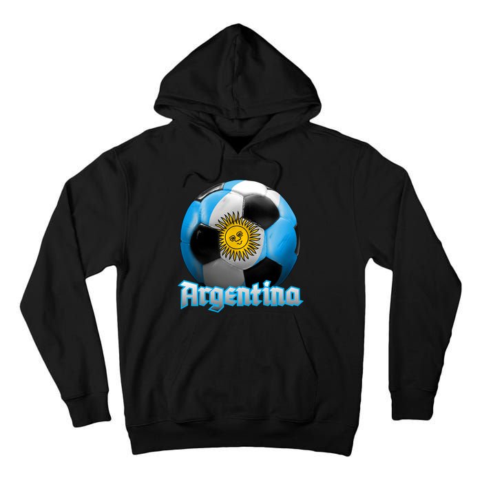 Argentina Soccer Logo Tall Hoodie