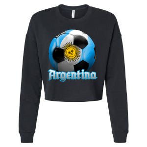 Argentina Soccer Logo Cropped Pullover Crew