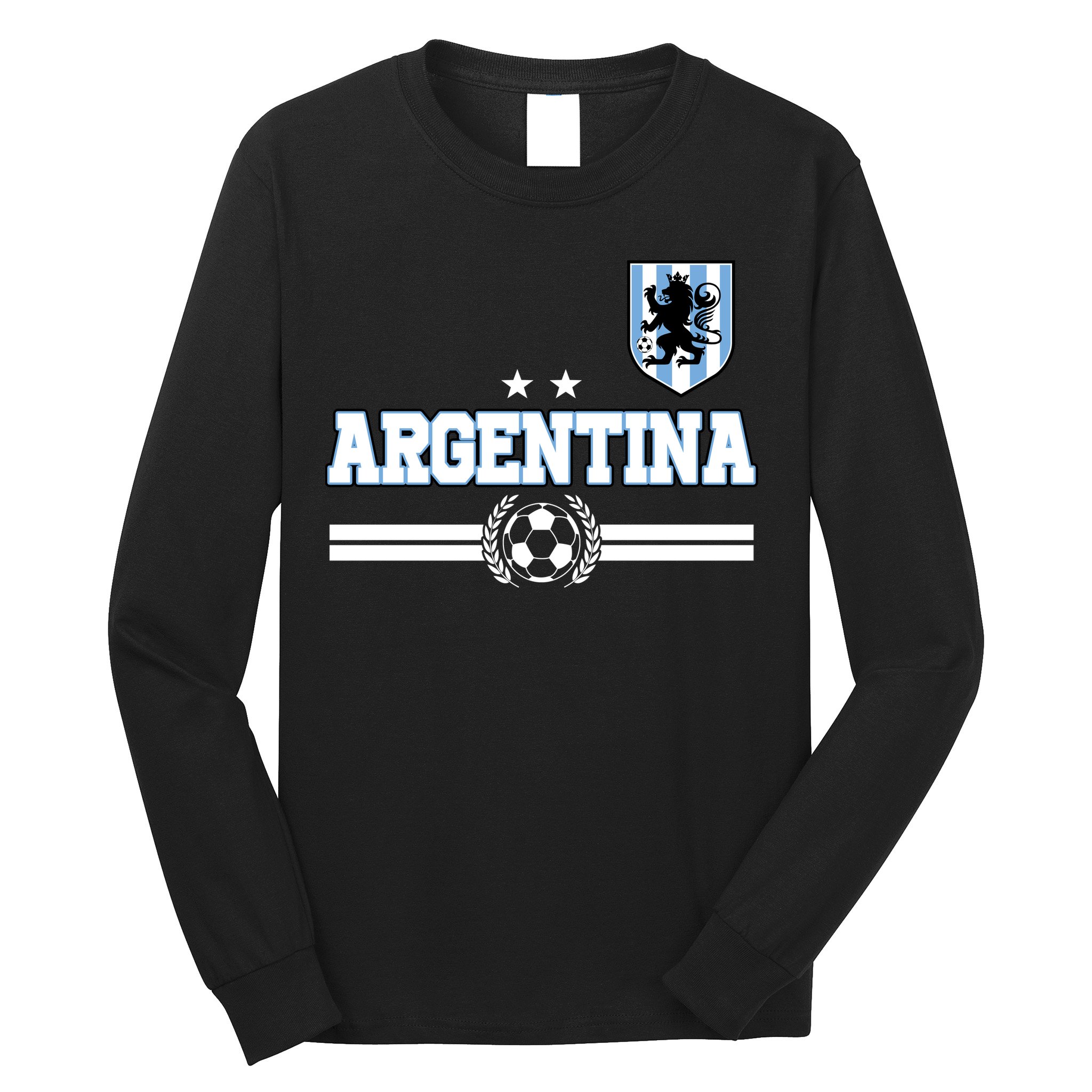 Argentina Soccer Team Fan Logo Long Sleeve Shirt