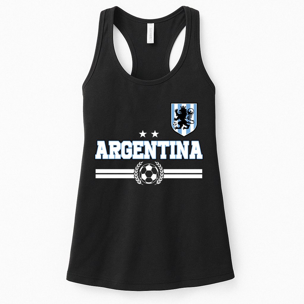 Argentina Soccer Team Fan Logo Womens Tank Top