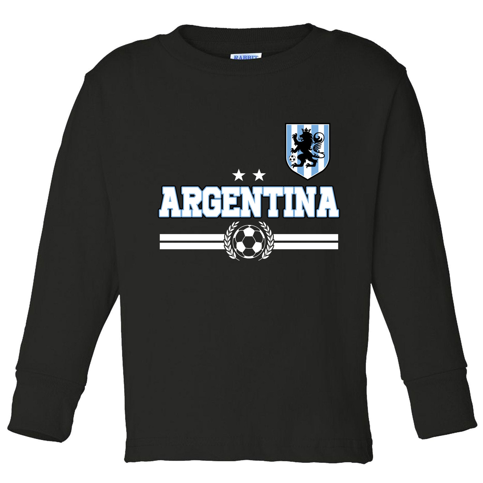Argentina Soccer Team Fan Logo Toddler Long Sleeve Shirt