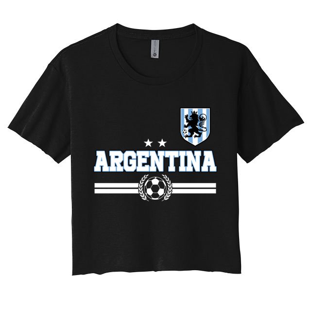 Argentina Soccer Team Fan Logo Crop Top
