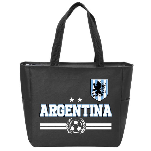 Argentina Soccer Team Fan Logo Zip Tote Bag