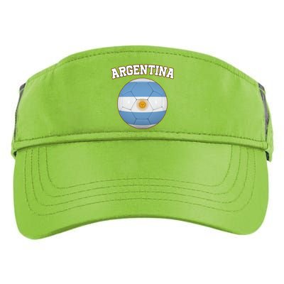 Argentina Team Flag Soccer Ball World Cup Adult Drive Performance Visor