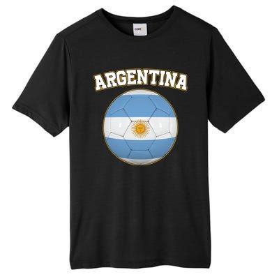 Argentina Team Flag Soccer Ball World Cup Tall Fusion ChromaSoft Performance T-Shirt