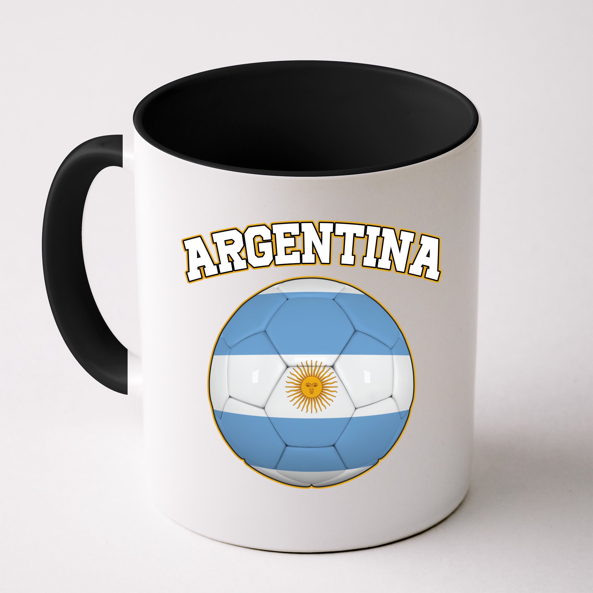 Argentina Team Flag Soccer Ball World Cup Mug