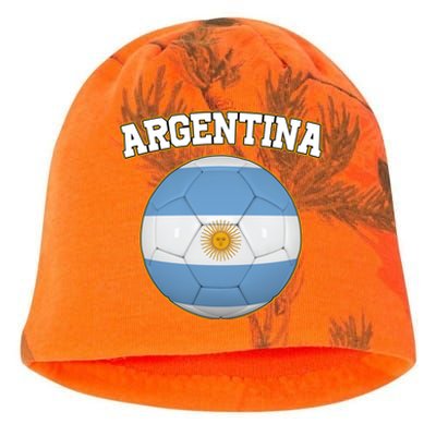 Argentina Team Flag Soccer Ball World Cup Kati - Camo Knit Beanie