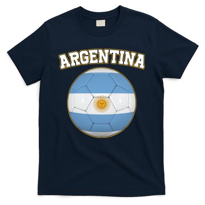 Argentina Team Flag Soccer Ball World Cup T-Shirt