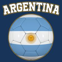 Argentina Team Flag Soccer Ball World Cup Tall T-Shirt