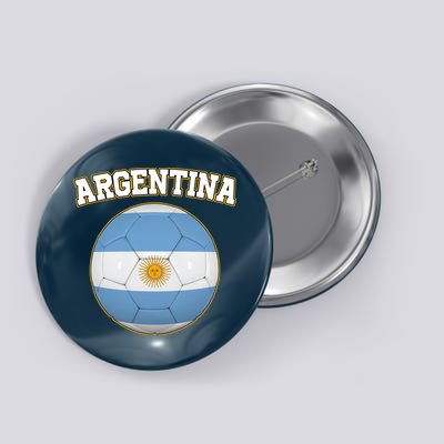 Argentina Team Flag Soccer Ball World Cup Button