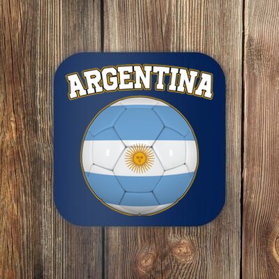 Argentina Team Flag Soccer Ball World Cup Coaster