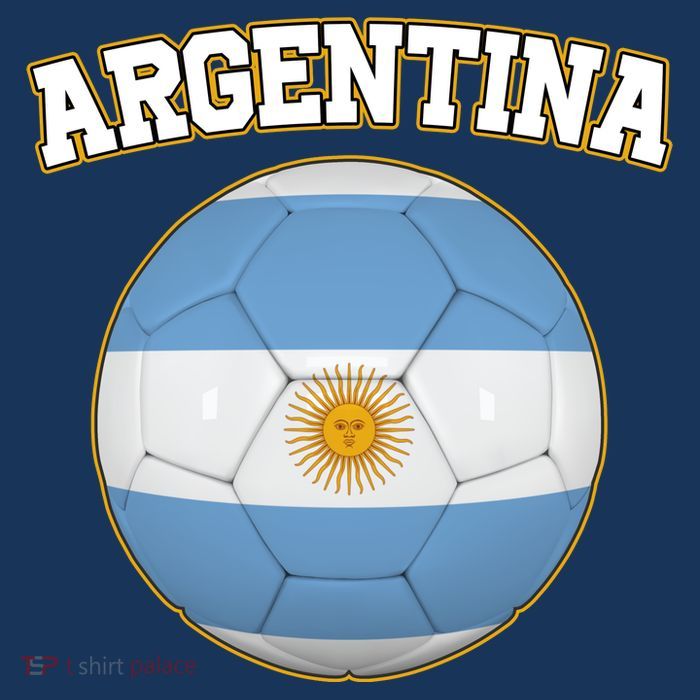 Argentina Team Flag Soccer Ball World Cup Premium T-Shirt