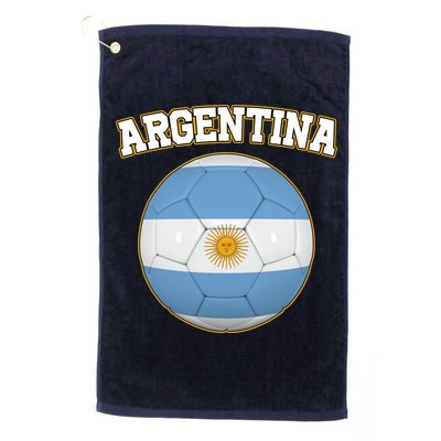 Argentina Team Flag Soccer Ball World Cup Golf Towel