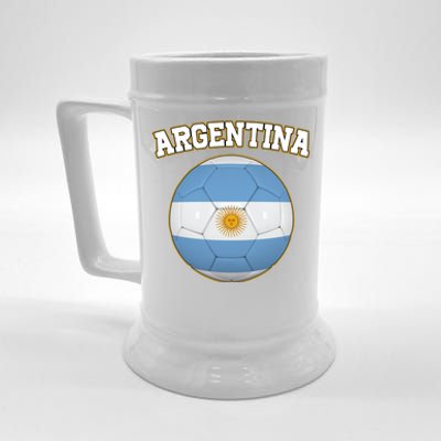 Argentina Team Flag Soccer Ball World Cup Beer Stein