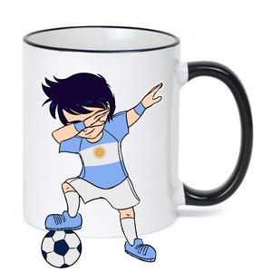 Argentinian Dabbing Soccer Boy Argentina 11oz Black Color Changing Mug