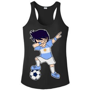 Argentinian Dabbing Soccer Boy Argentina Ladies PosiCharge Competitor Racerback Tank