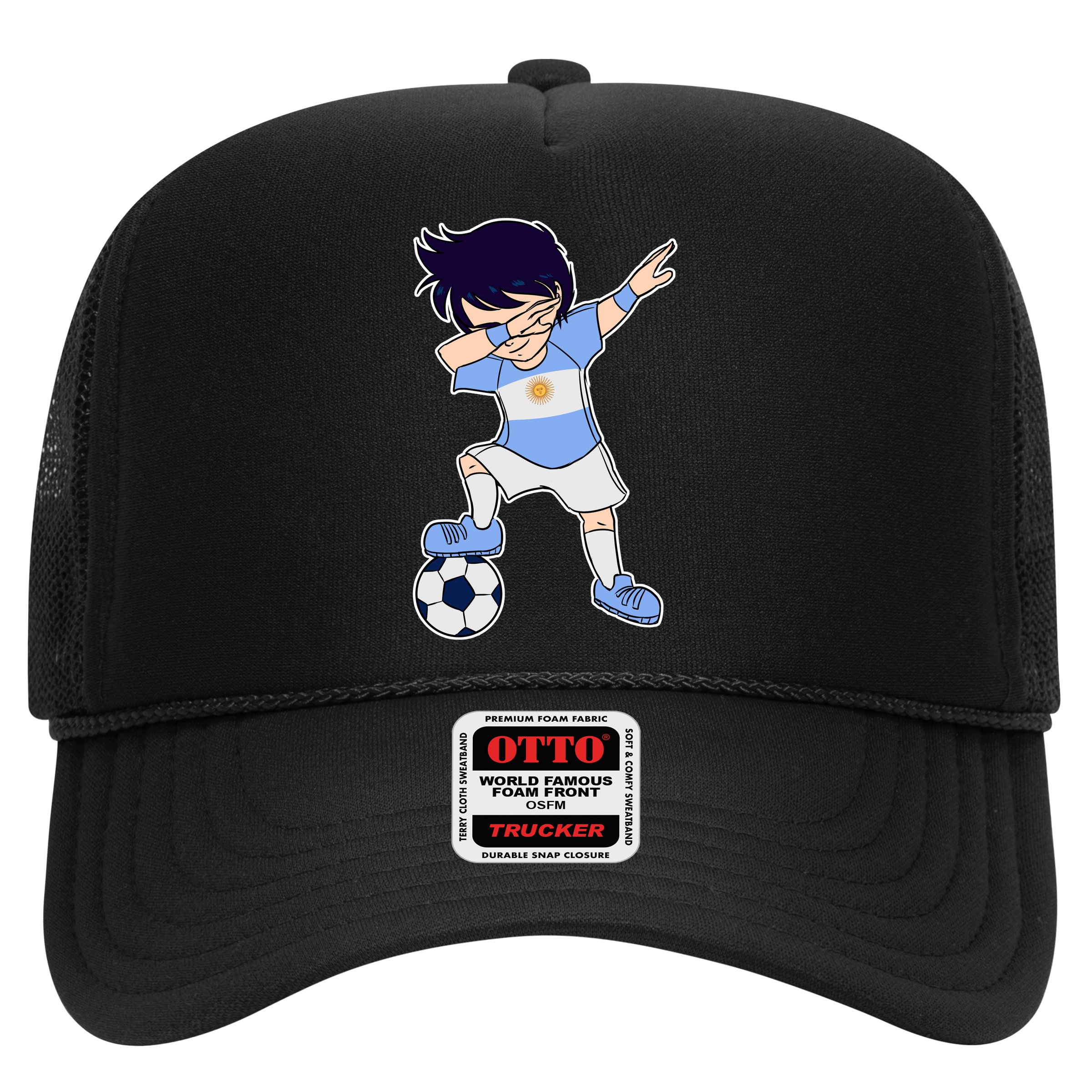 Argentinian Dabbing Soccer Boy Argentina Hat
