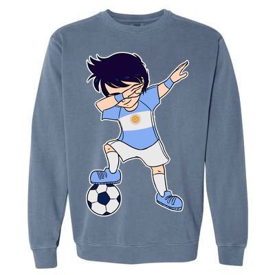 Argentinian Dabbing Soccer Boy Argentina Garment-Dyed Sweatshirt