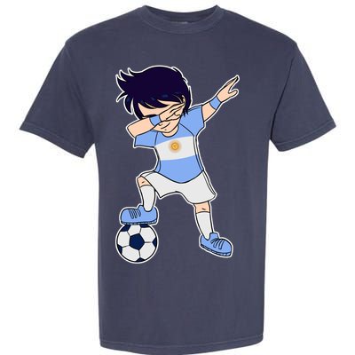 Argentinian Dabbing Soccer Boy Argentina Garment-Dyed Heavyweight T-Shirt