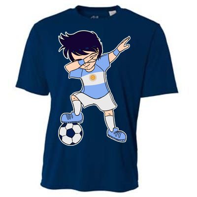 Argentinian Dabbing Soccer Boy Argentina Cooling Performance Crew T-Shirt