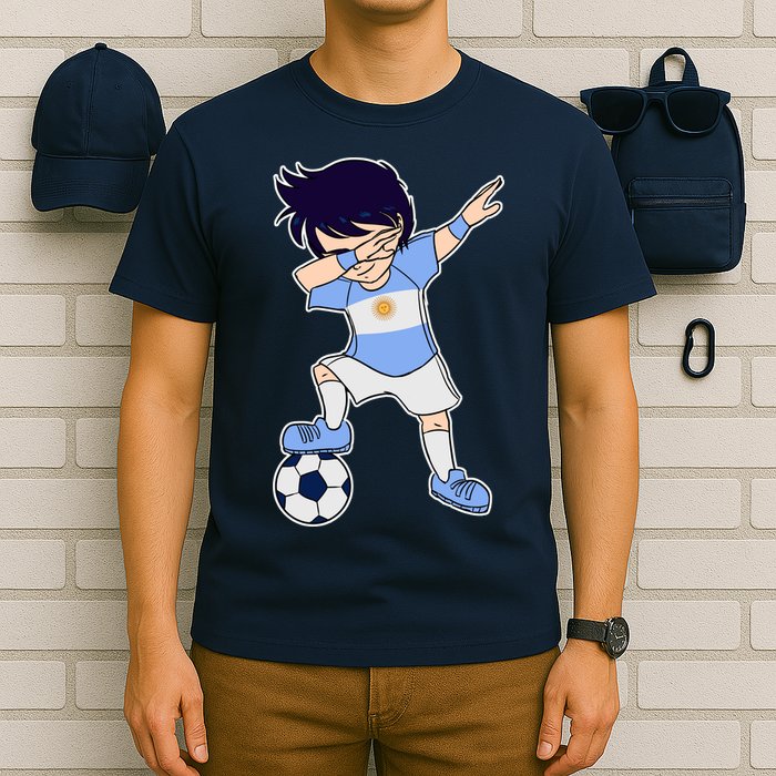 Argentinian Dabbing Soccer Boy Argentina T-Shirt