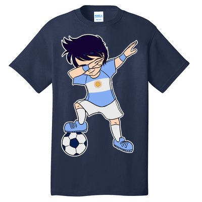 Argentinian Dabbing Soccer Boy Argentina Tall T-Shirt