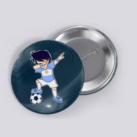 Argentinian Dabbing Soccer Boy Argentina Button