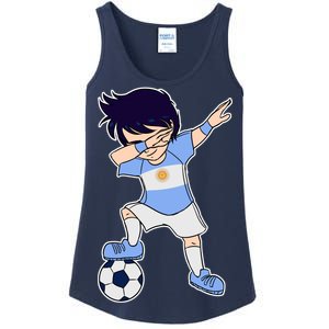 Argentinian Dabbing Soccer Boy Argentina Ladies Essential Tank