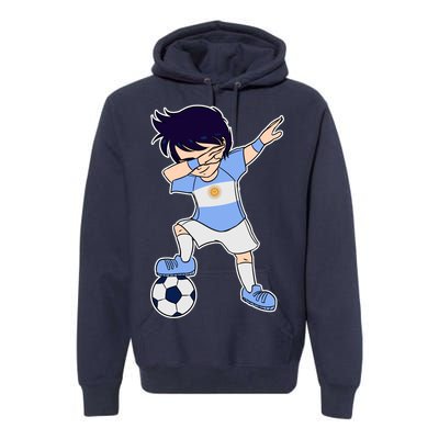 Argentinian Dabbing Soccer Boy Argentina Premium Hoodie