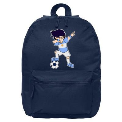 Argentinian Dabbing Soccer Boy Argentina 16 in Basic Backpack